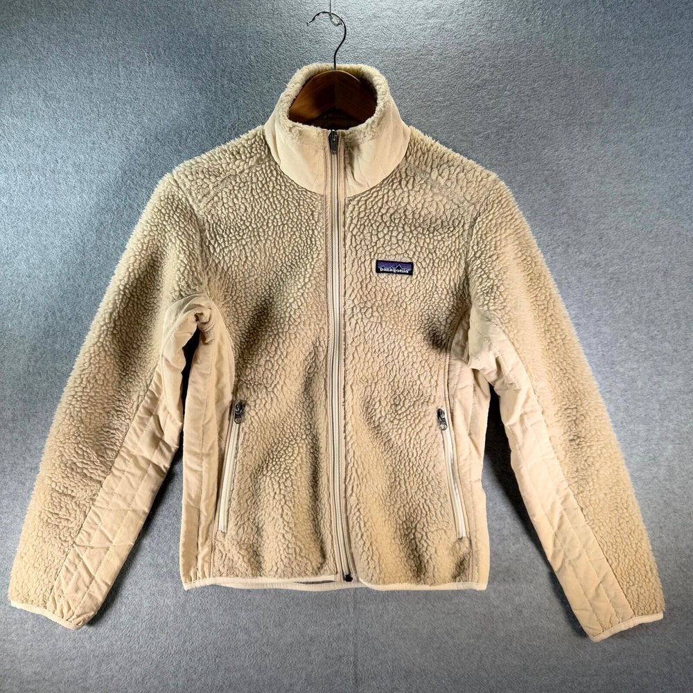 Patagonia Tan Fleece Ski Jacket